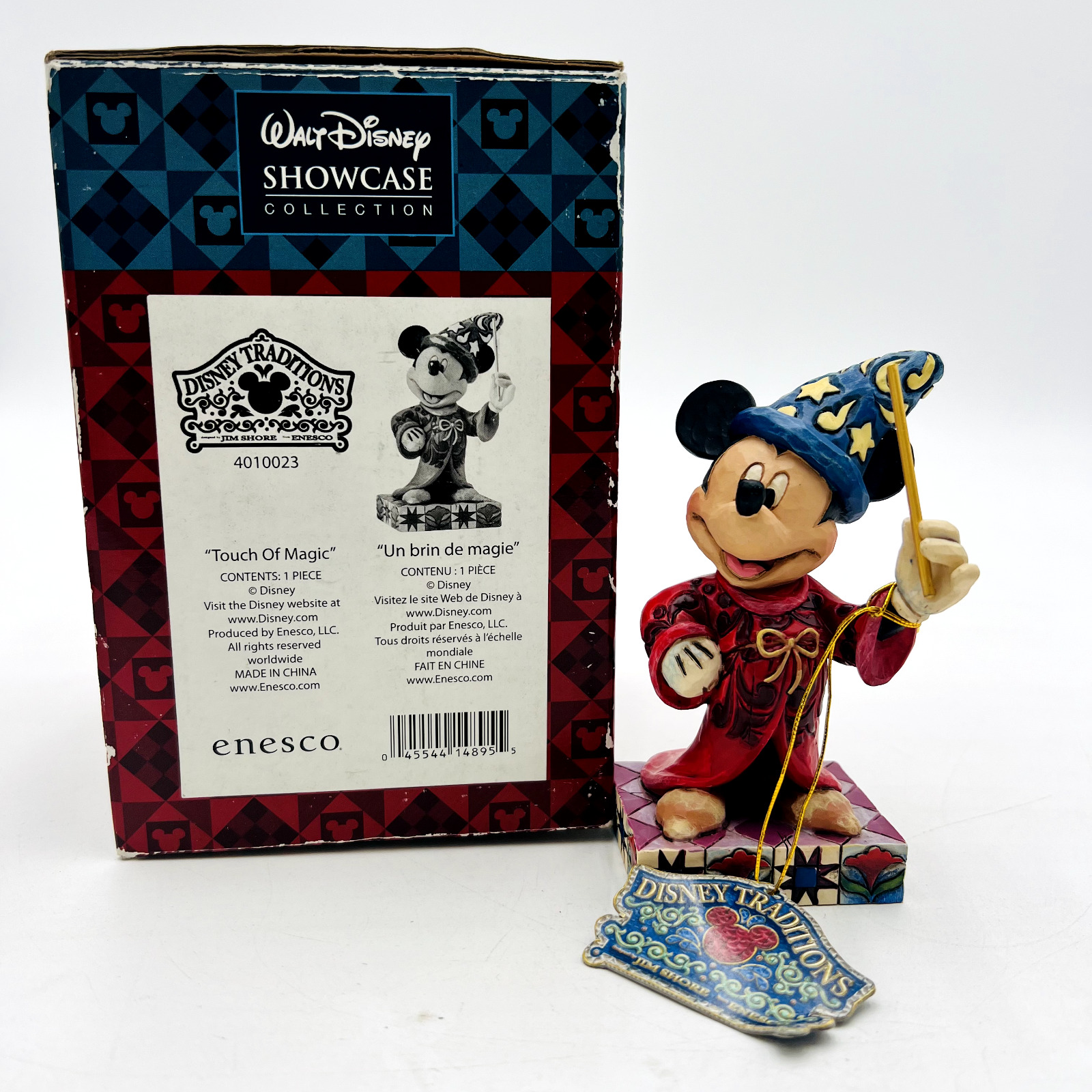 Jim Shore Disney Traditions World Showcase Touch Of Magic Mickey Figure Open Box