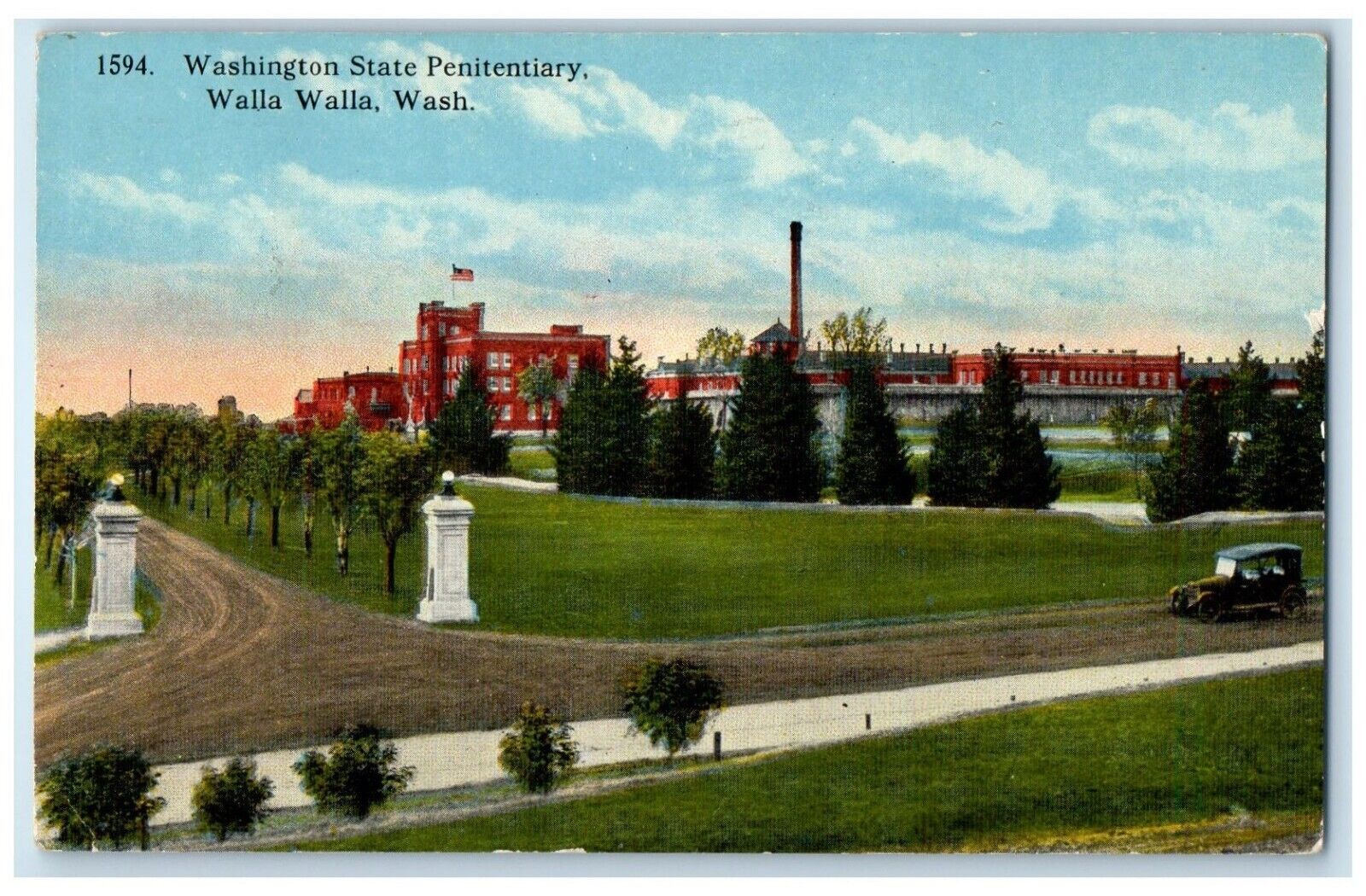 1924 Washington State Penitentiary Walla Walla Washington WA Vintage Postcard