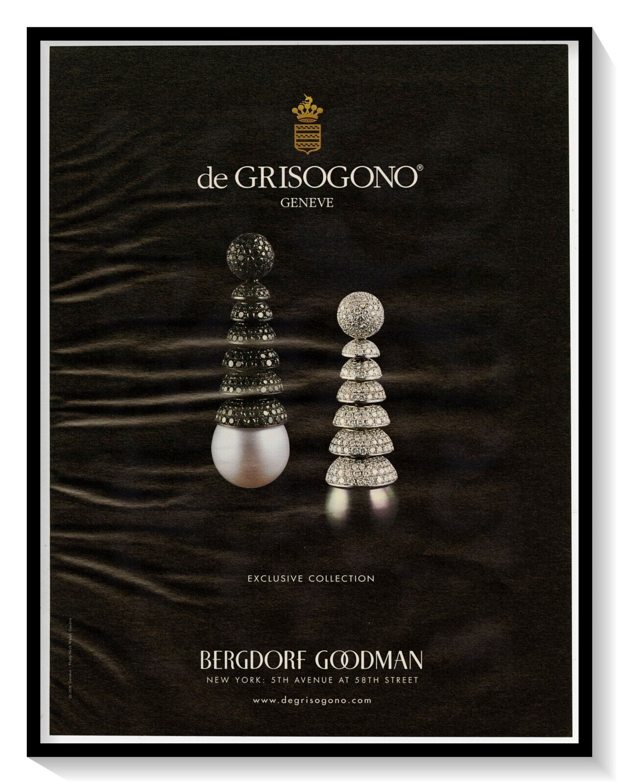De Grisogono Geneve Swiss Luxury Jewelry Vintage 2001 Print Magazine Ad