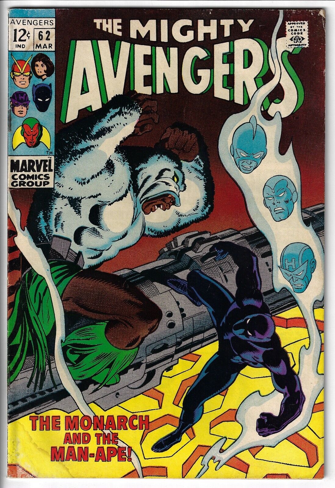 Avengers #62 (1969) John Buscema Cover Black Panther