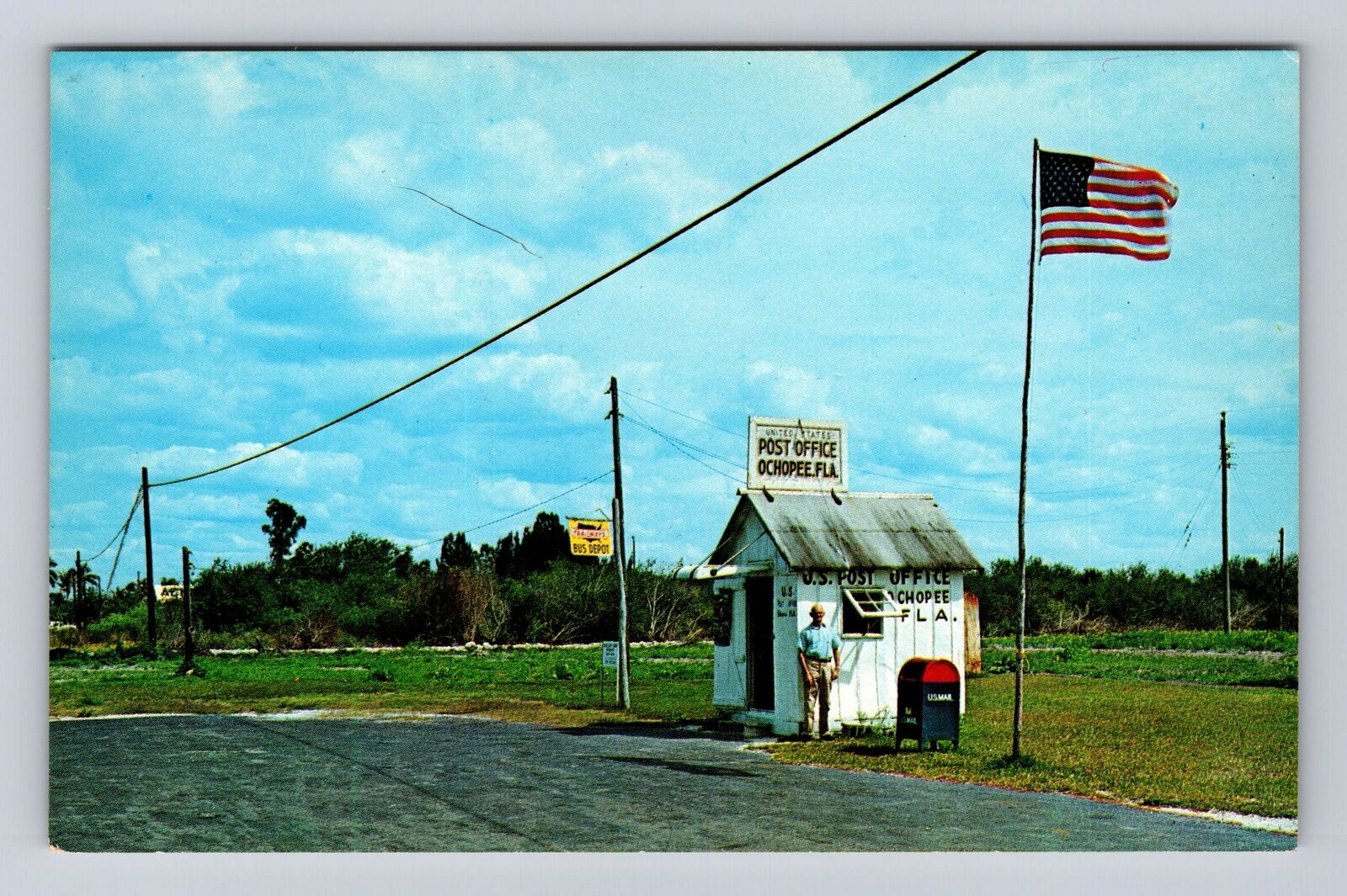 Ochopee FL-Florida, Smallest Post Office In The U.S., Vintage Souvenir Postcard