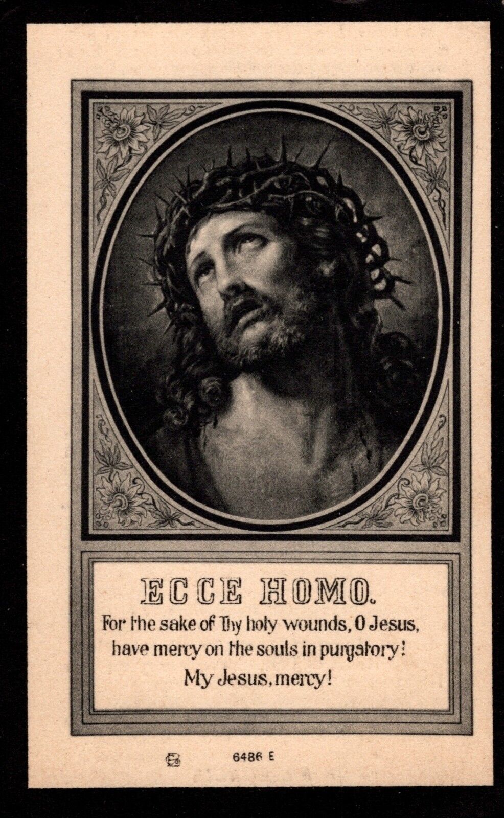 Antique Catholic Death Card 1909