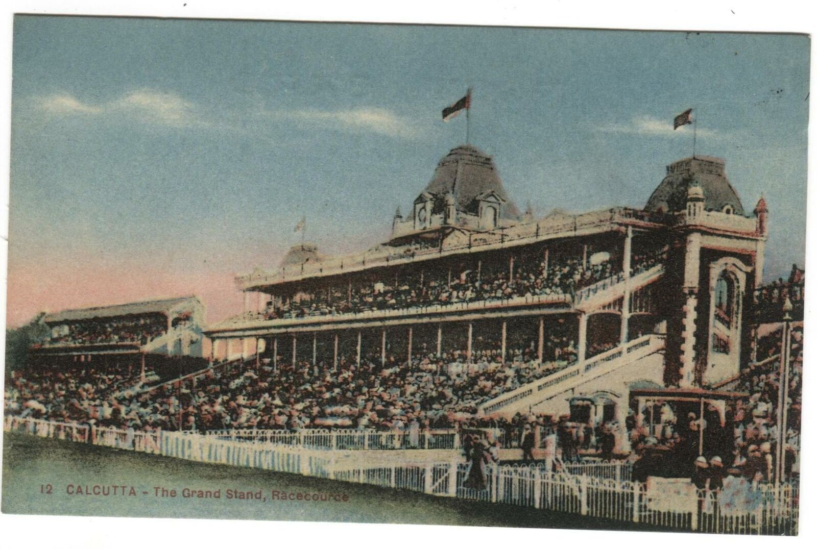 Postcard The Grand Stand Racecourse Calcutta India 