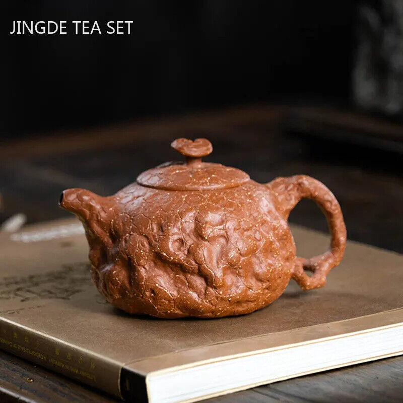 Chinese Zisha Teapot Yixing Hand-carved Filter Beauty Kettle Raw Ore Purple Clay