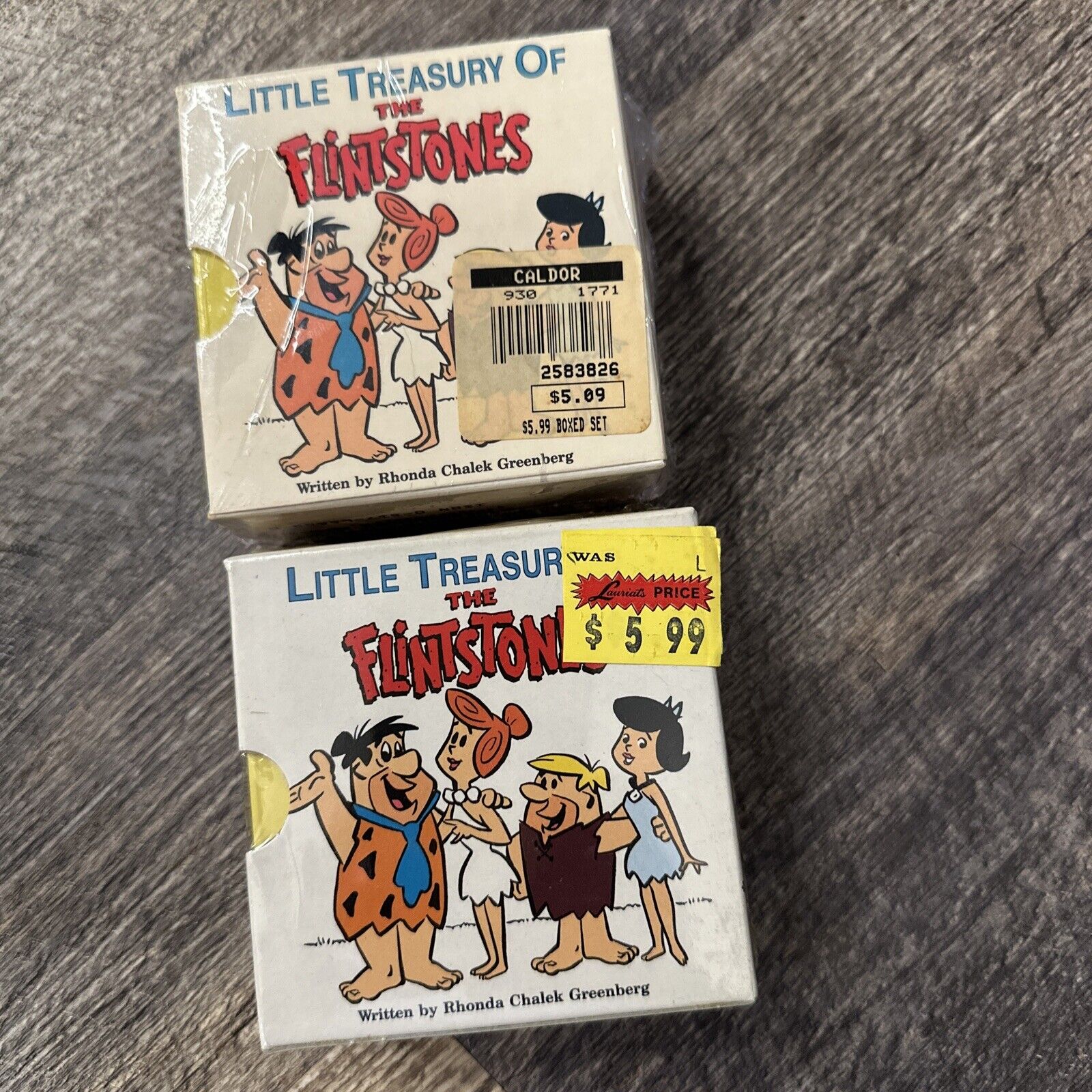 Two (2) Little Treasury Books of the Flintstones 1988 Hanna-Barbera New Sealed