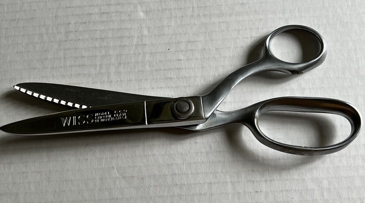 VTG Wiss Model CC9 Chrome Plated Pinking Shears Right Handed 9 Inch MADE IN USA