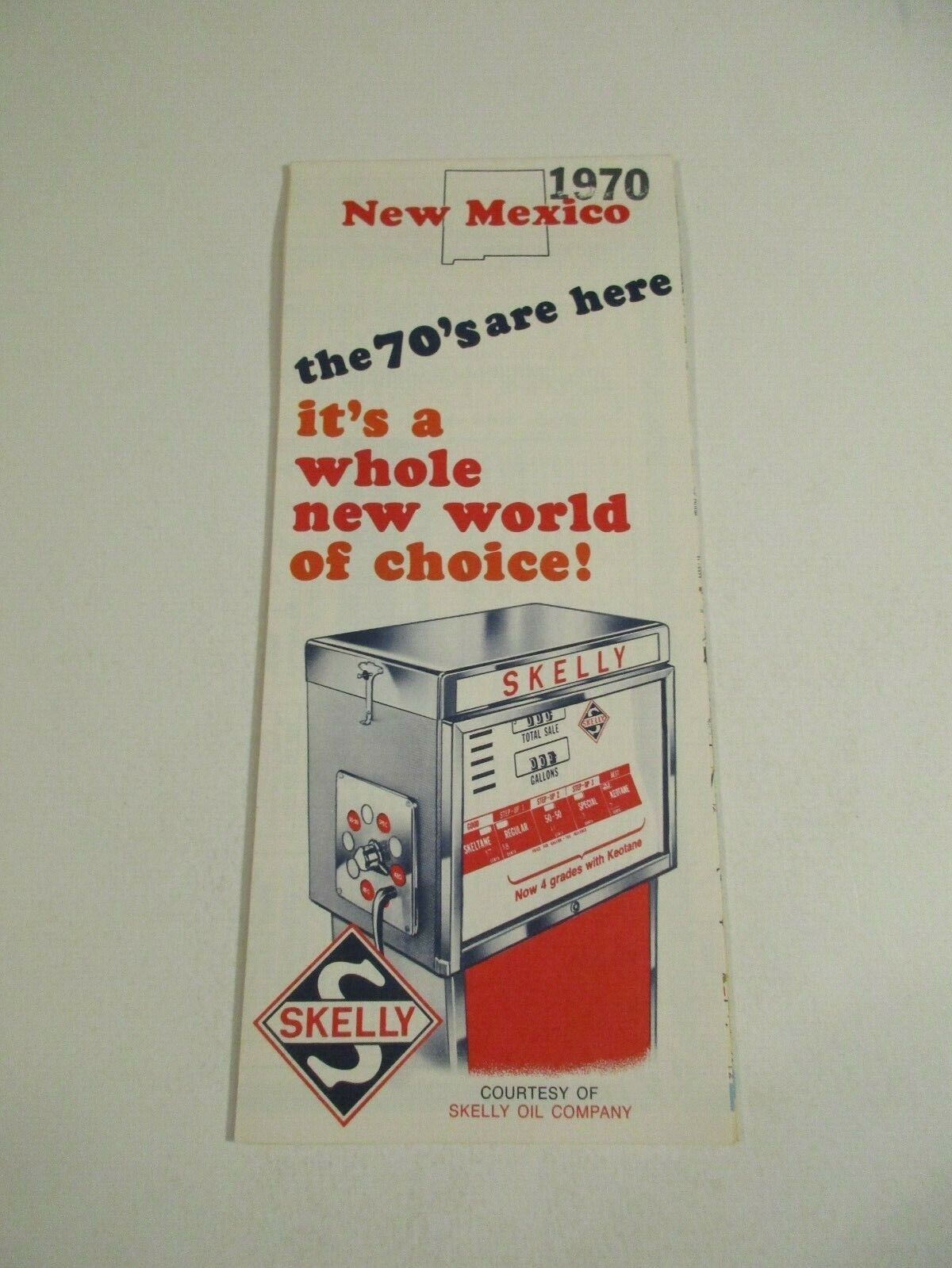 Vintage Pop. 1960 Skelly New Mexico Oil Gas Station Travel Road Map~Box D2