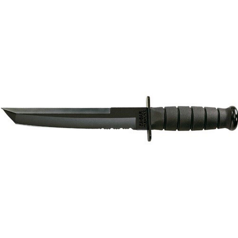 Ka-Bar Black Tanto Tactical Survival Combo Fixed Blade Knife Sheath - KA1245