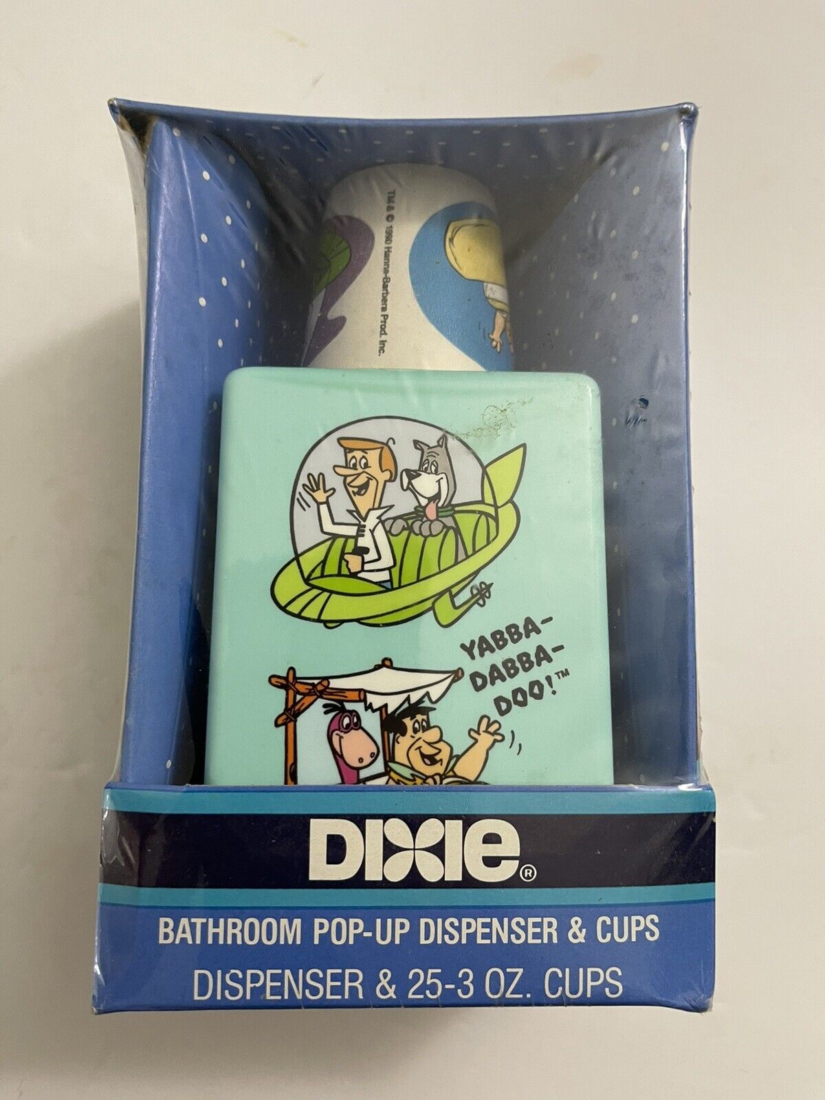 1988 Flintstones And The Jetsons Dixie Popup Cup & Dispenser New Sealed In Box