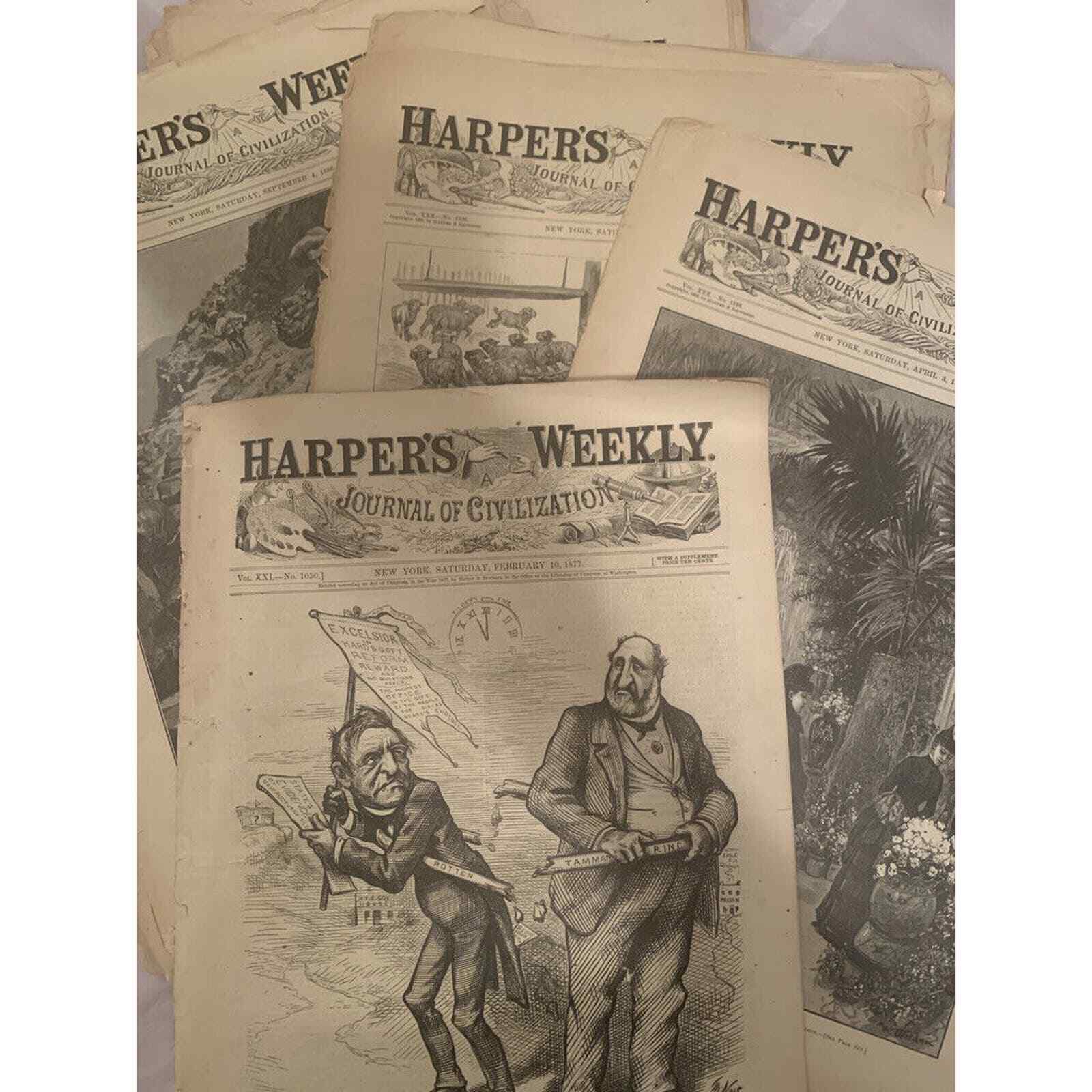 1886 Harper's Weekly (Lot of 12)