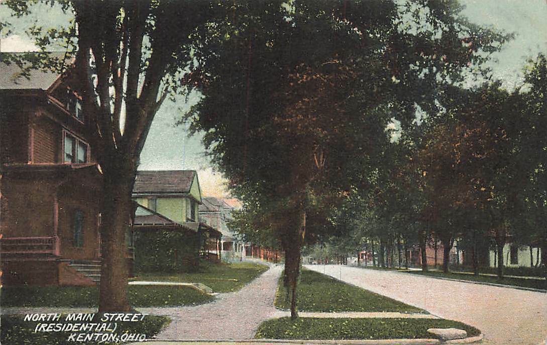 c1910 North Main Street Houses Homes Kenton OH Ohio P221