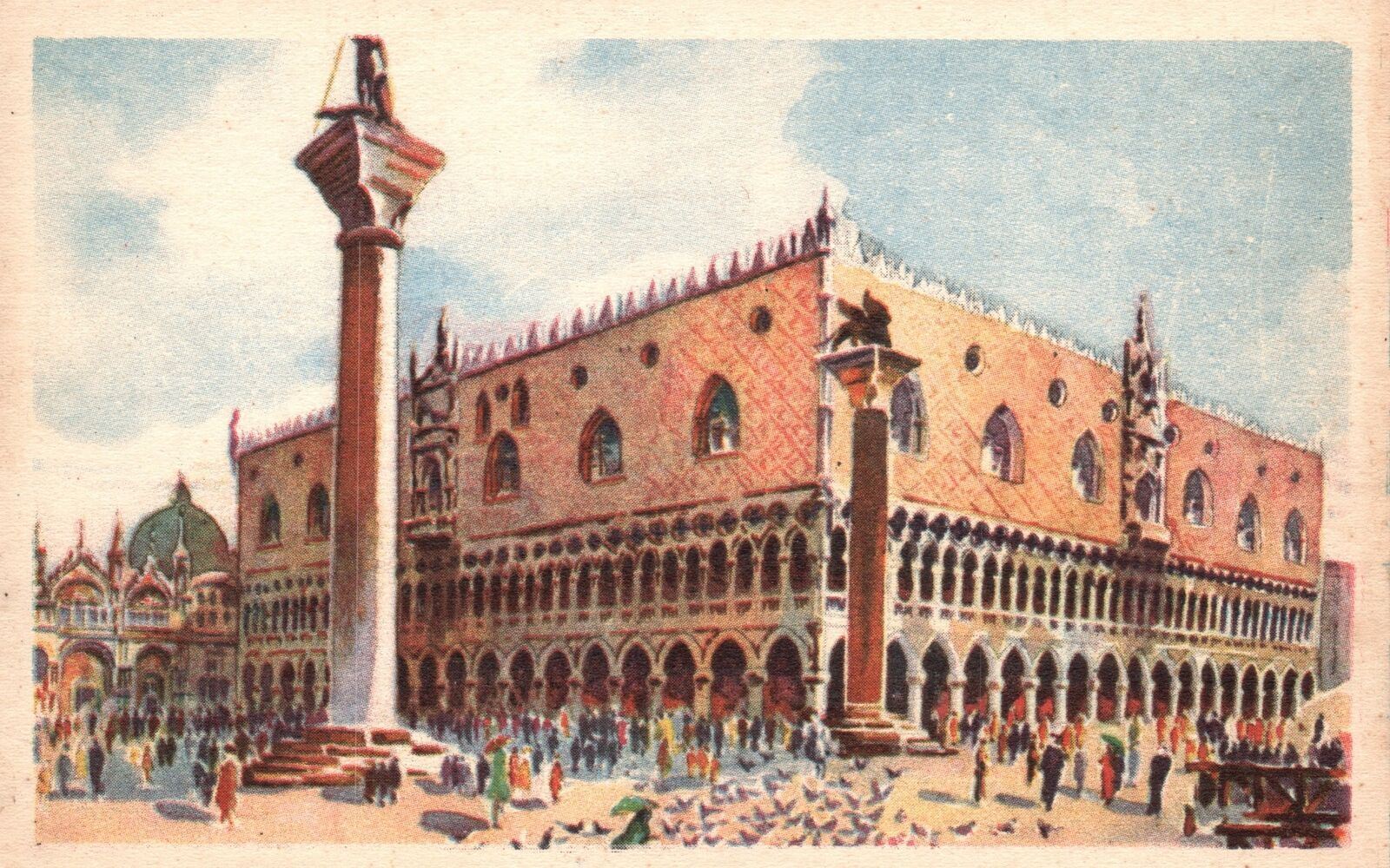 Vintage Postcard 1910s Venezia Palazzo Ducale Ducal Palace Herzogs Palast