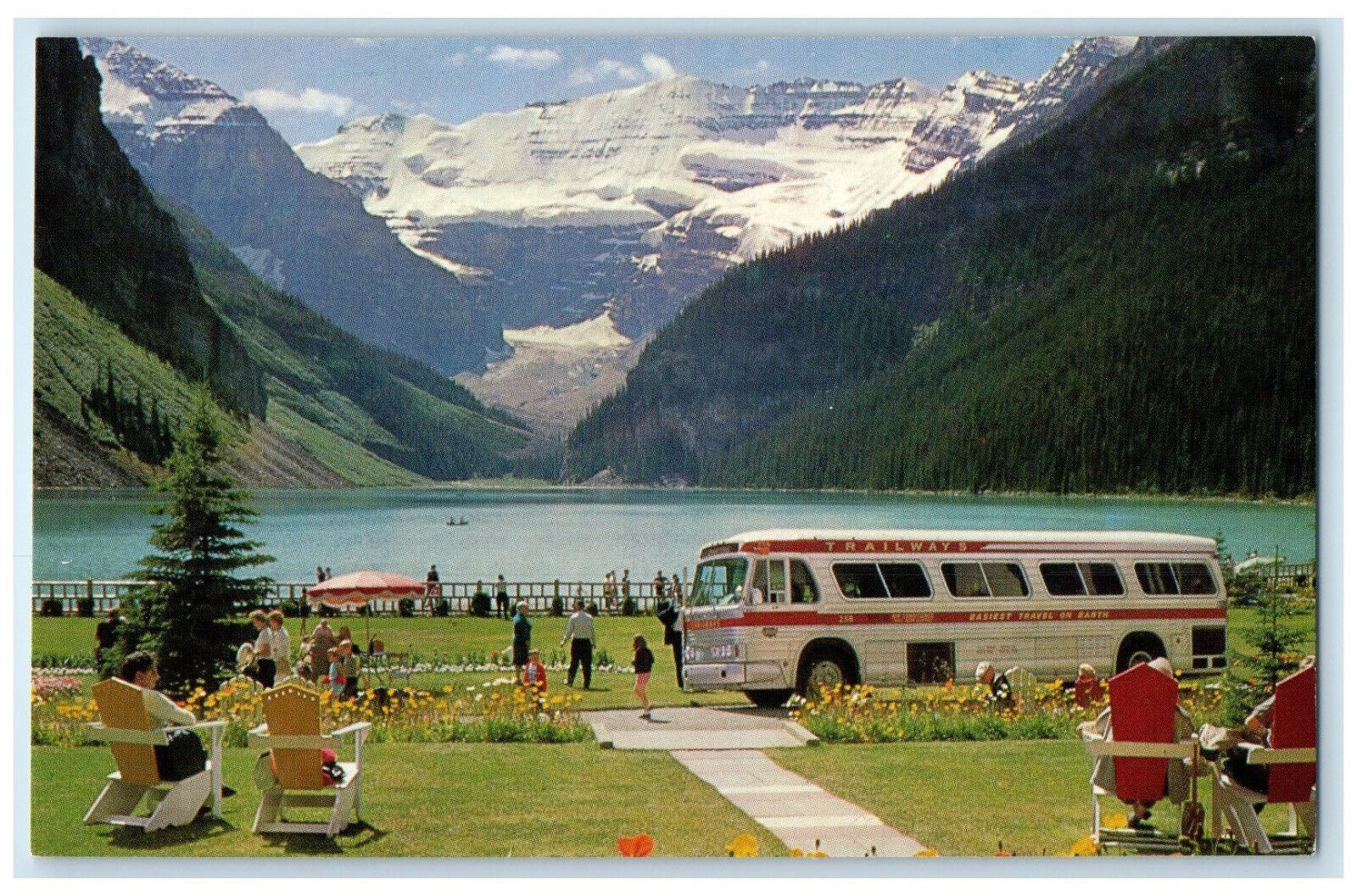 c1960's On A Green Carpet Canadian Rockies Holiday Canada Vintage Postcard