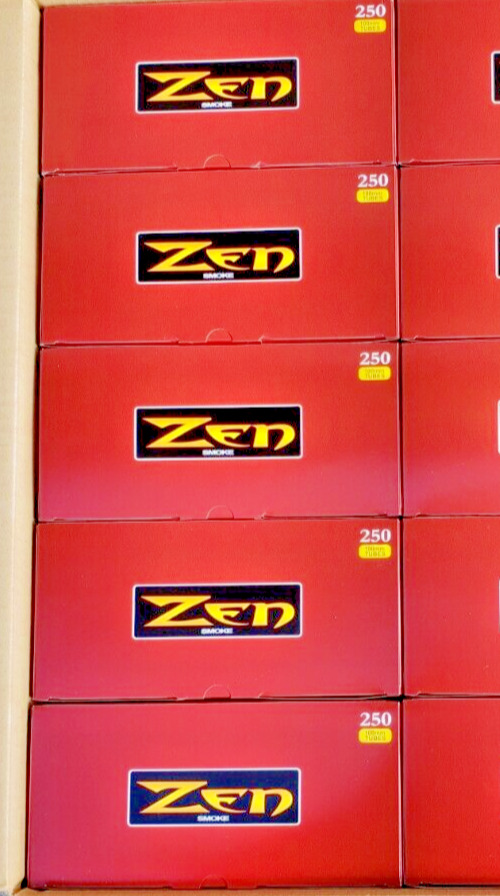 Zen 100mm Size Full Flavor Cigarette Tubes 250 Count Per Box [5-Boxes]