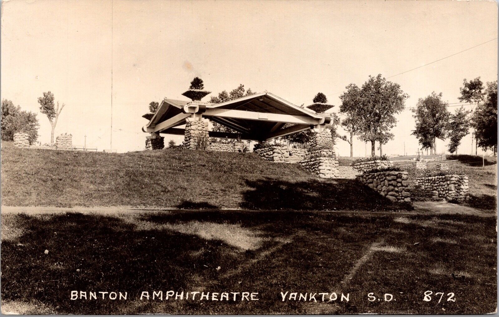 Real Photo Postcard Banton Amphitheater in Yankton, South Dakota~138274