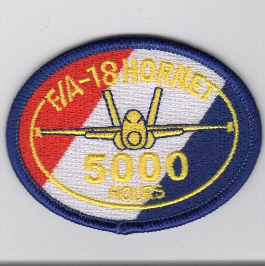 F/A-18 HORNET 5000 HOURS EMBROIDERED PATCH