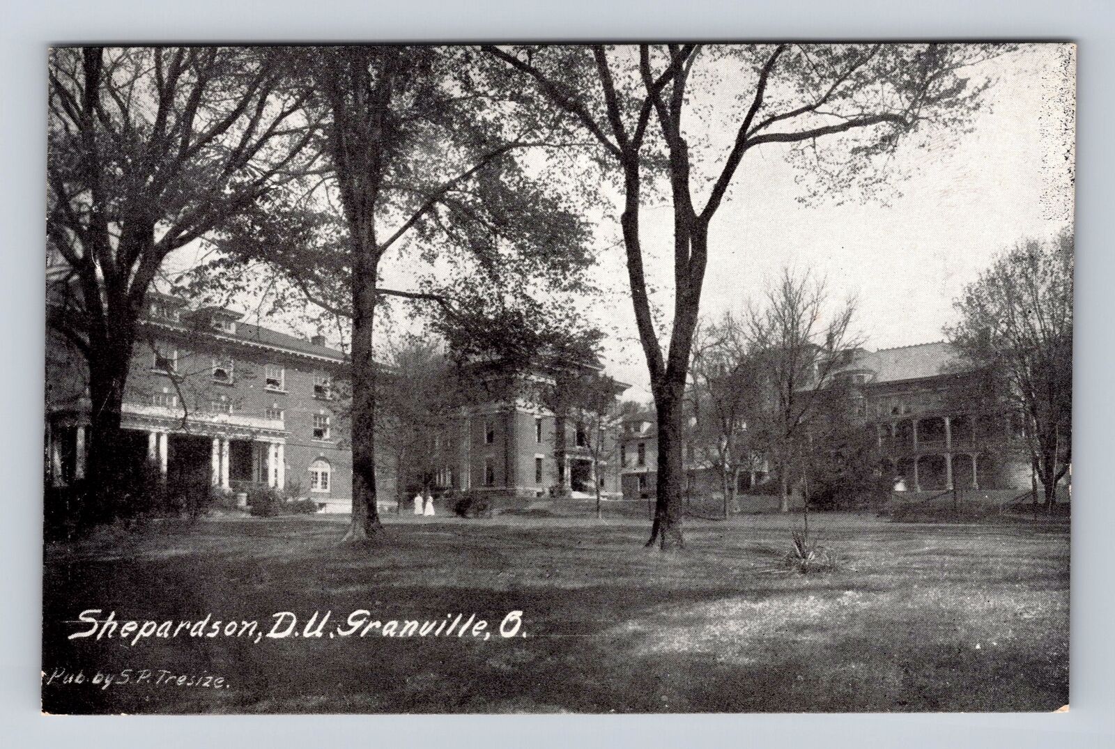 Granville OH-Ohio, Shepardson D. University,  Antique Vintage Souvenir Postcard
