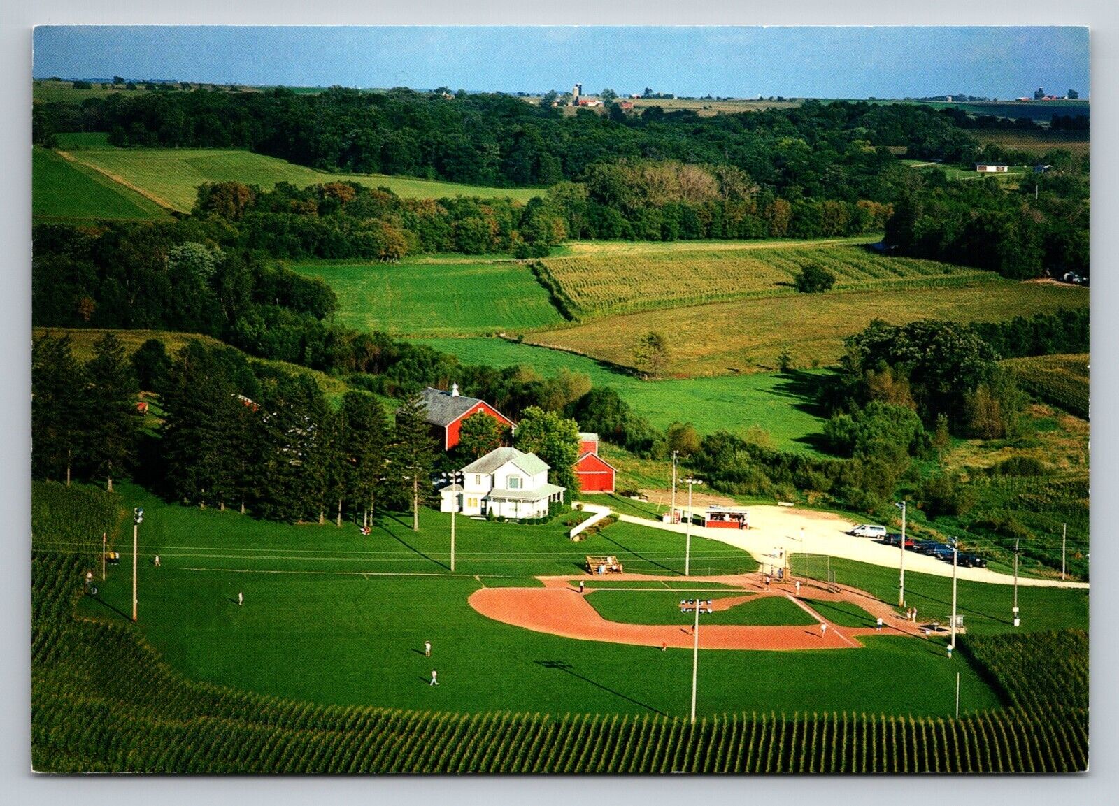 Baseball Aerial View Field Of Dreams Movie Site Dyersville Iowa Vintage Unposted