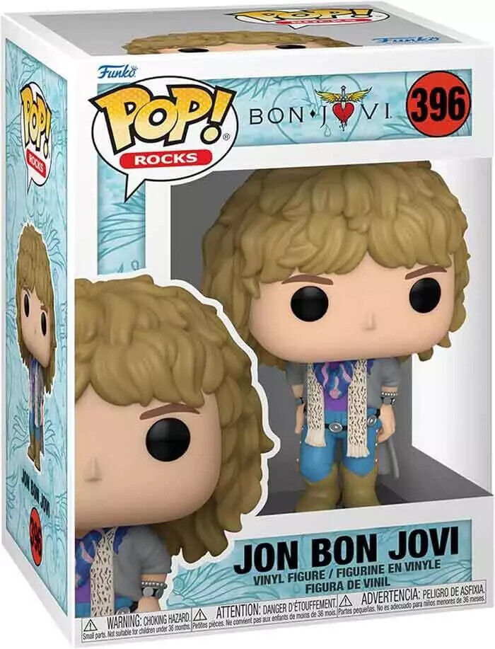 Funko Pop Rocks: Bon Jovi 1980\'s - Jon Bon Jovi # 396 Vinyl Figure