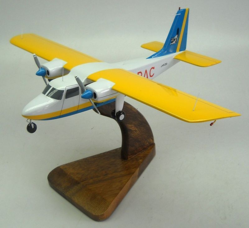 BN-2B-20 Islander Pilatus Airplane Desk Wood Model Small New