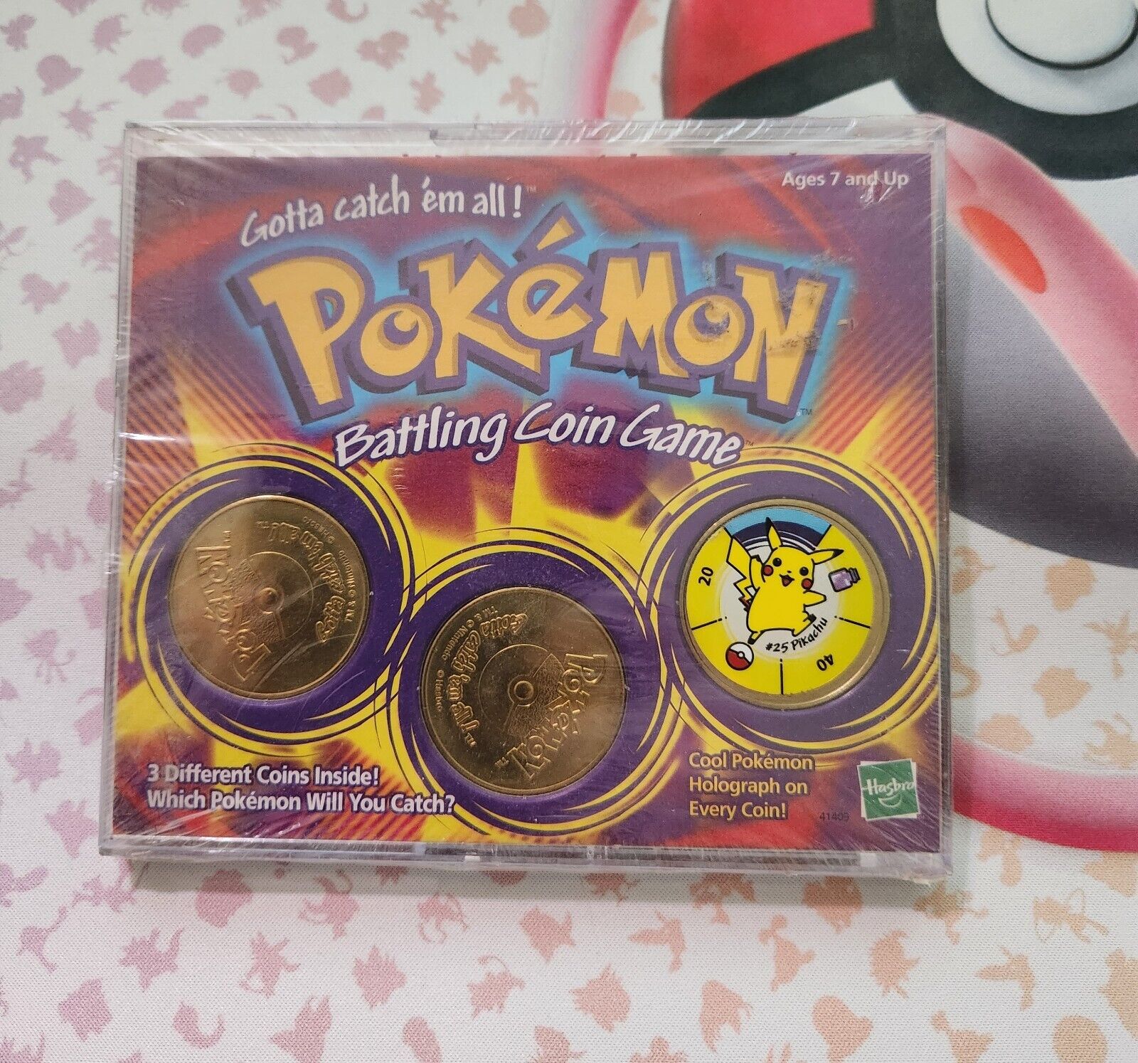 Pokémon Battle Coin Game SEALED 1999 Vintage Hasbro 3 Coins
