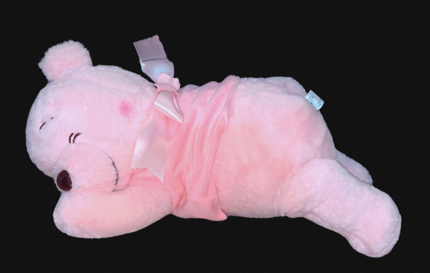 Disney Winnie the Pooh Sakura Cherry Blossom Plush Stuffed Toy Laying Pink Bear