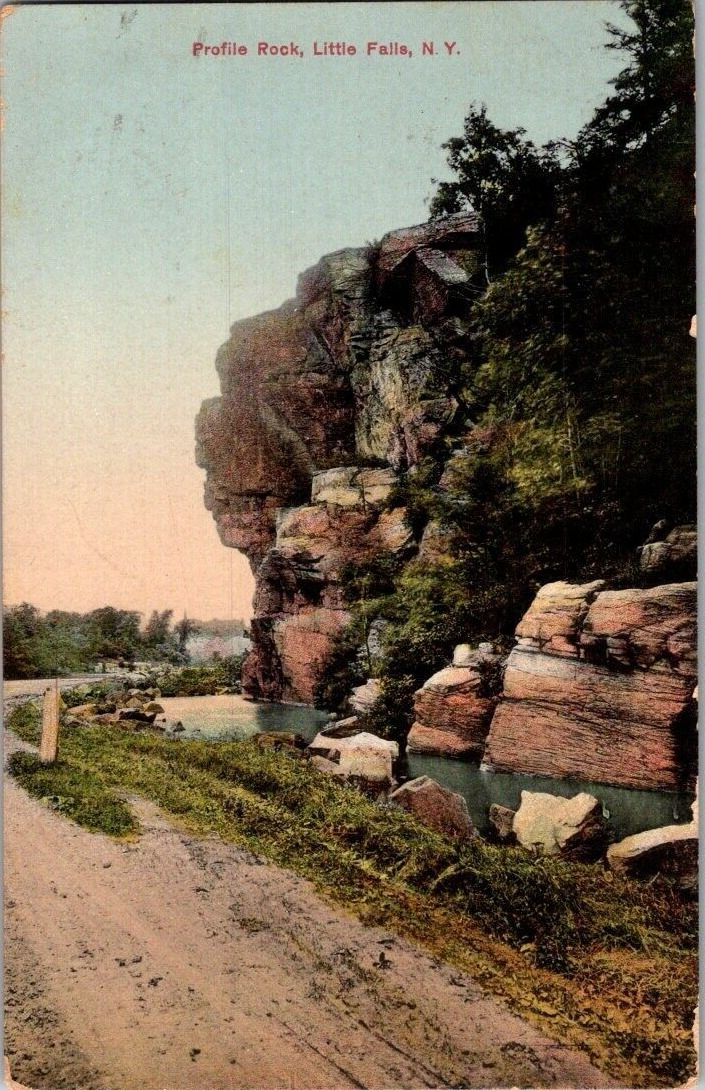 1912. LITTLE FALLS, NY. PROFILE ROCK. POSTCARD CK26
