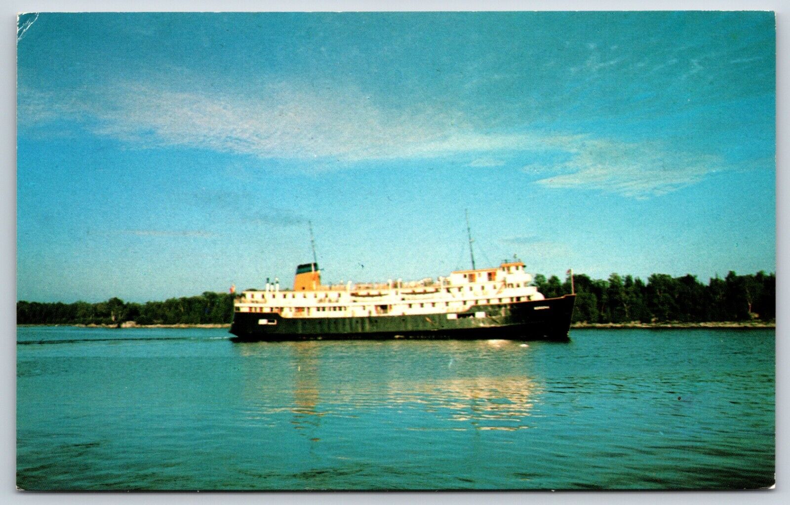 Postcard M.S. Norgoma, Car Ferry, Manitoulin Island, Ontario Canada Posted 1968