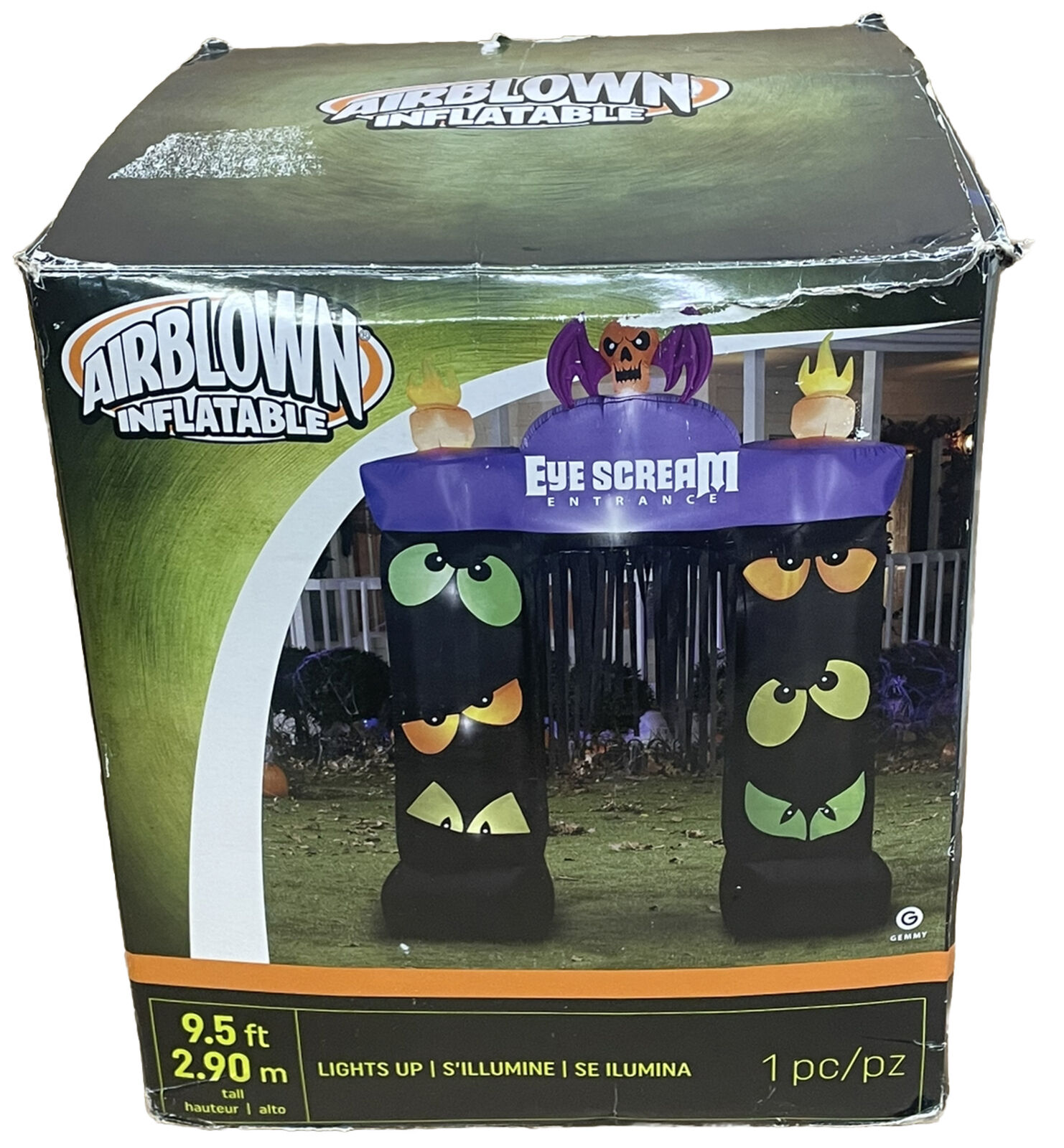 Eye Scream Haunted House Archway Airblown Inflatable Gemmy Halloween HUGE 9.5’⭐️