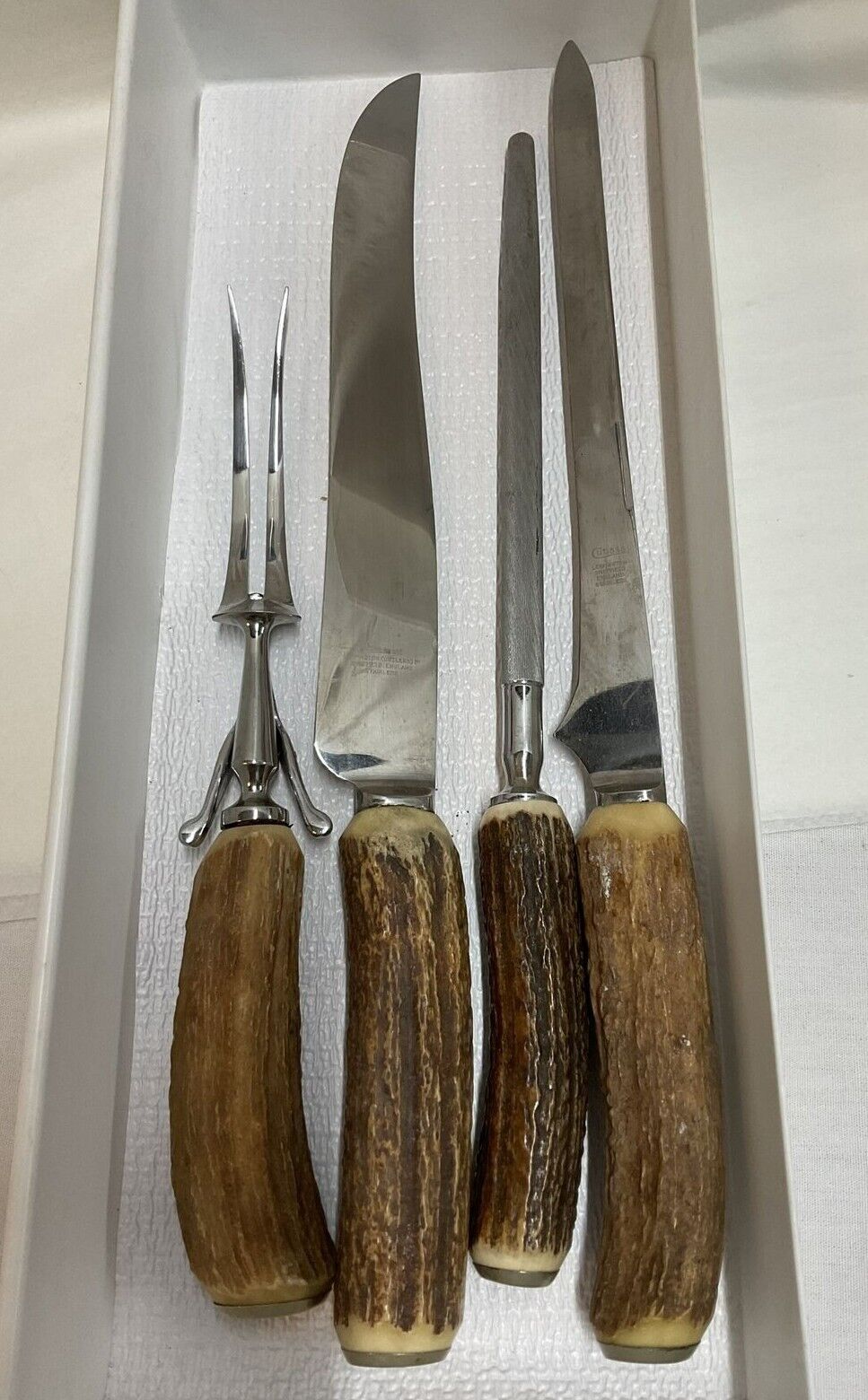 Cutlass Leppington Sheffield England 4 PC Vintage Carving Knife Cutlery Set