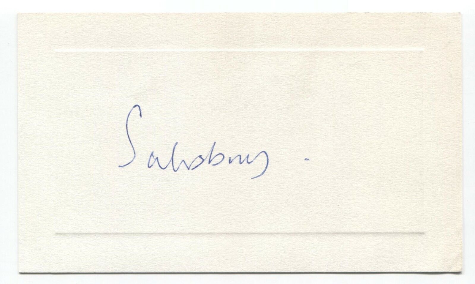 Robert Gascoyne-Cecil Signed Card Autographed Signature Marquess of Salisbury