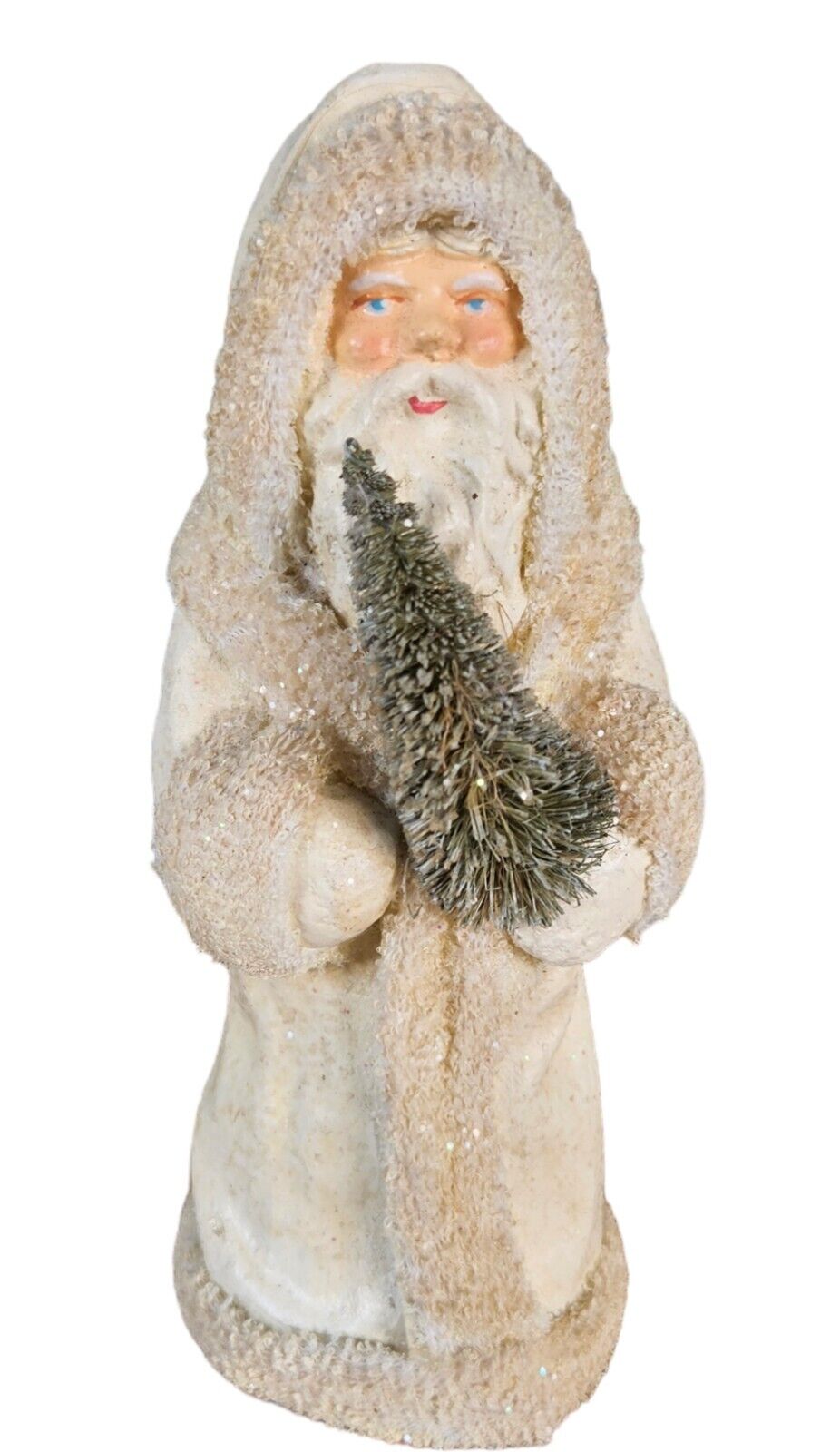 Belsnickle Santa Claus Figure Antique Reproduction Vintage Holds Christmas Tree