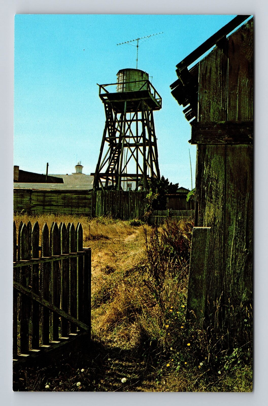 Mendocino CA-California, Scenic Views Old Water Tower, Antique Vintage Postcard