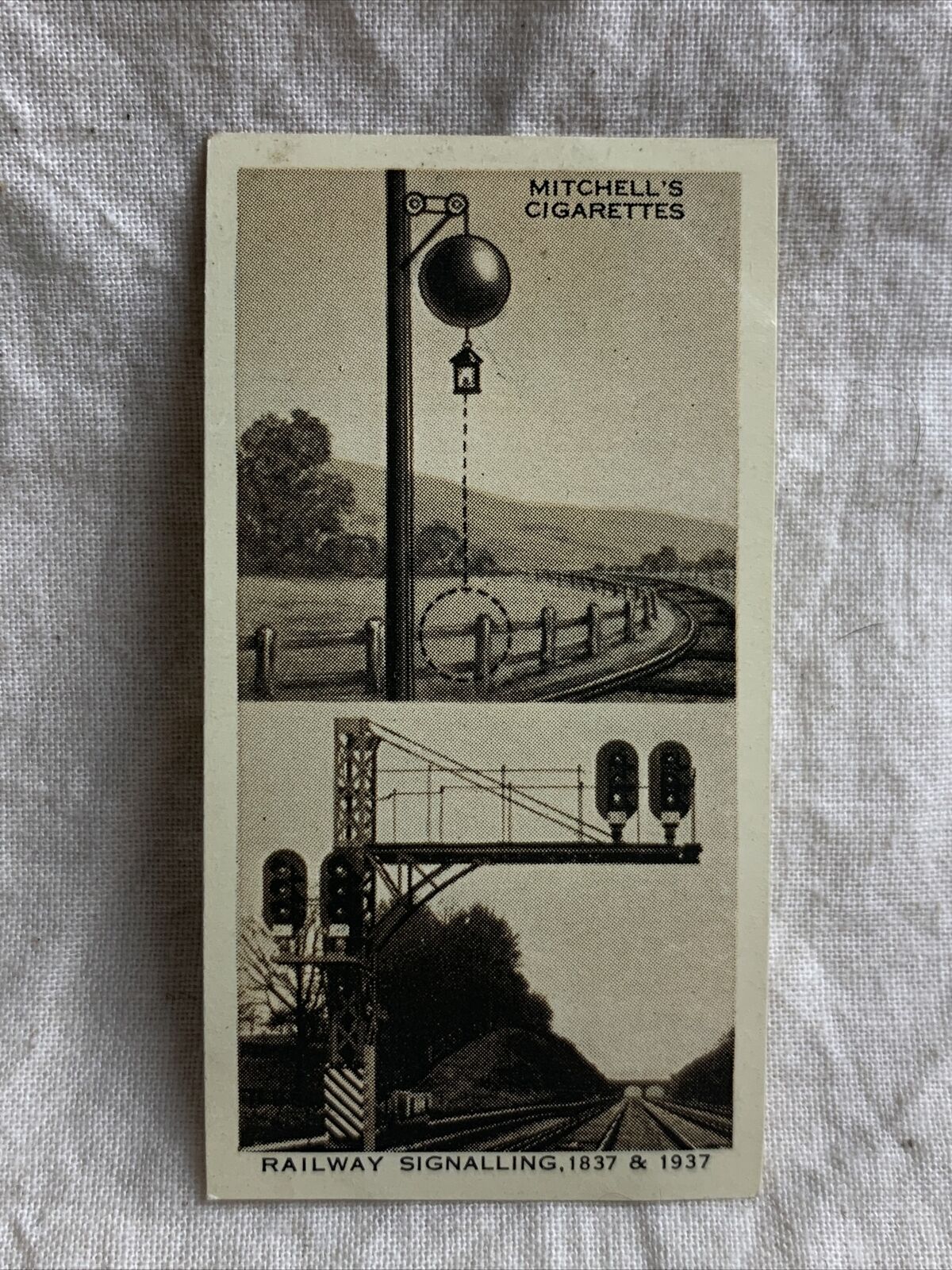 1937 Mitchell\'s Cigarettes WONDERFUL CENTURY 1837-1937 #13 Railway Signalling 