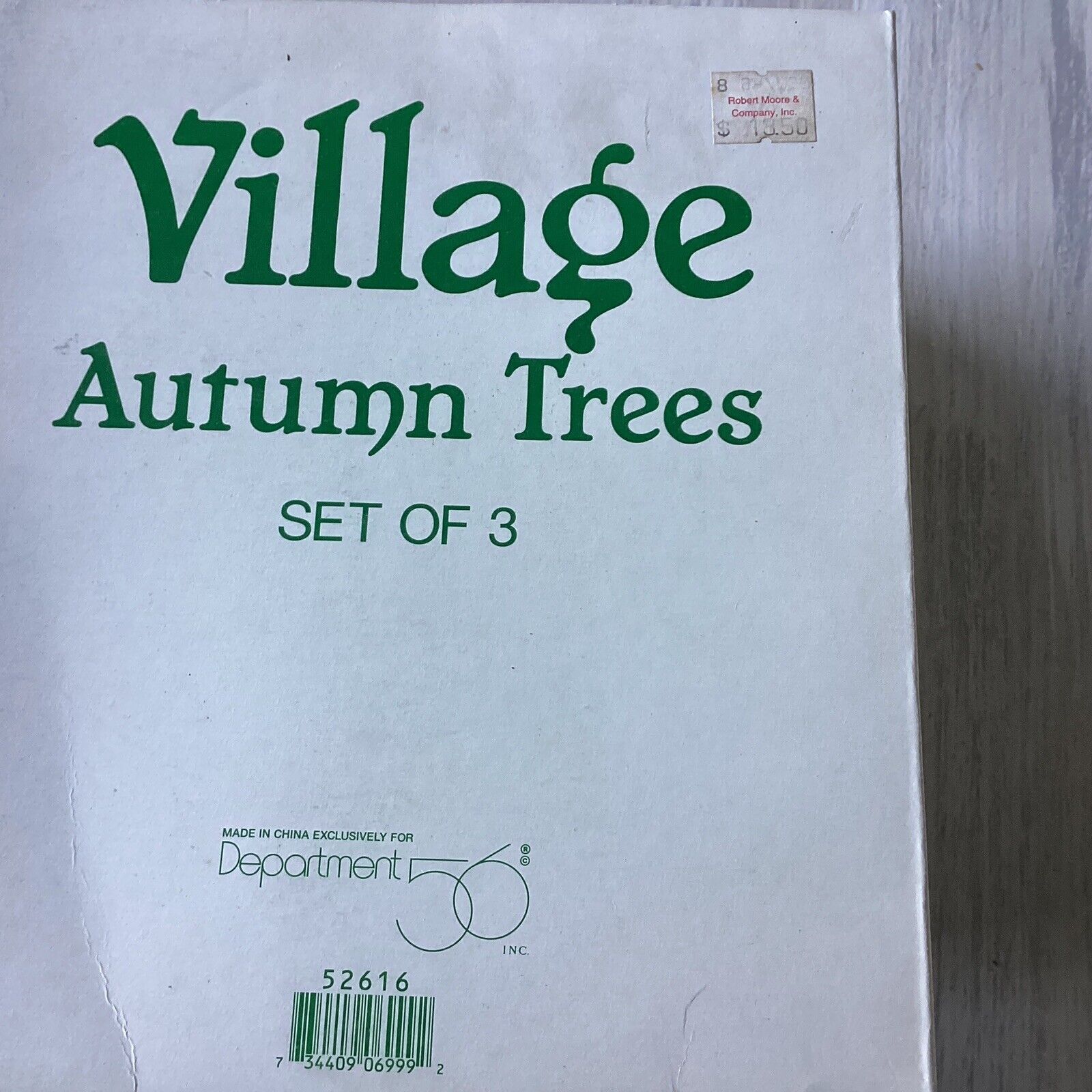 Dept 56 Dickens Village Series Autumn Trees 3 Piece 52616