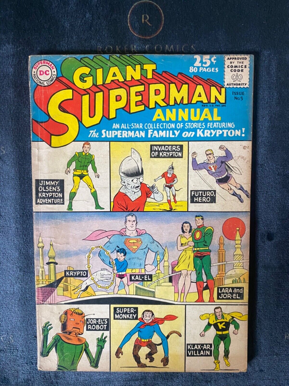 Giant Superman Annual #5 Fine DC Comics 1962 Curt Swan Krypto Krypton
