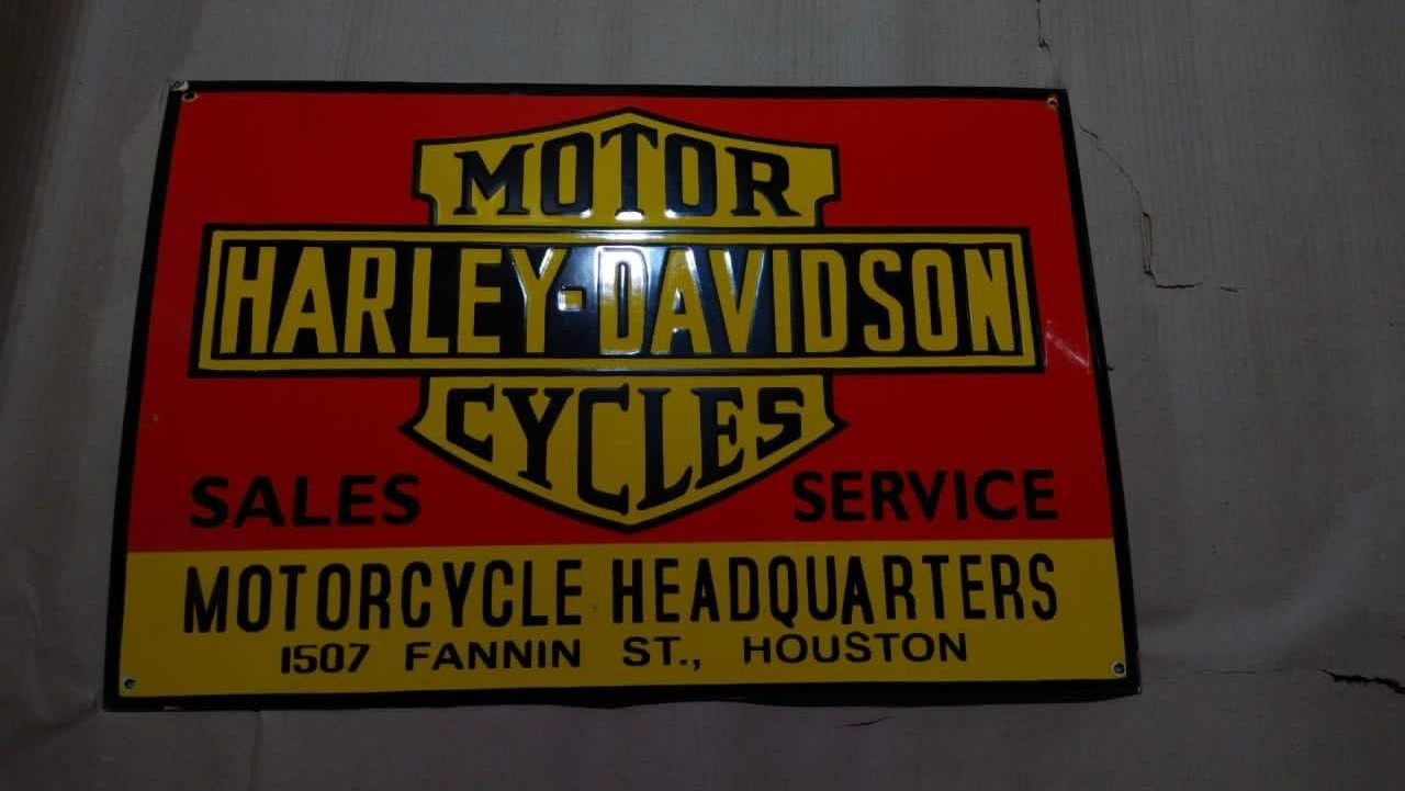 Porcelain Harley Davidson Enamel Sign Size 24\
