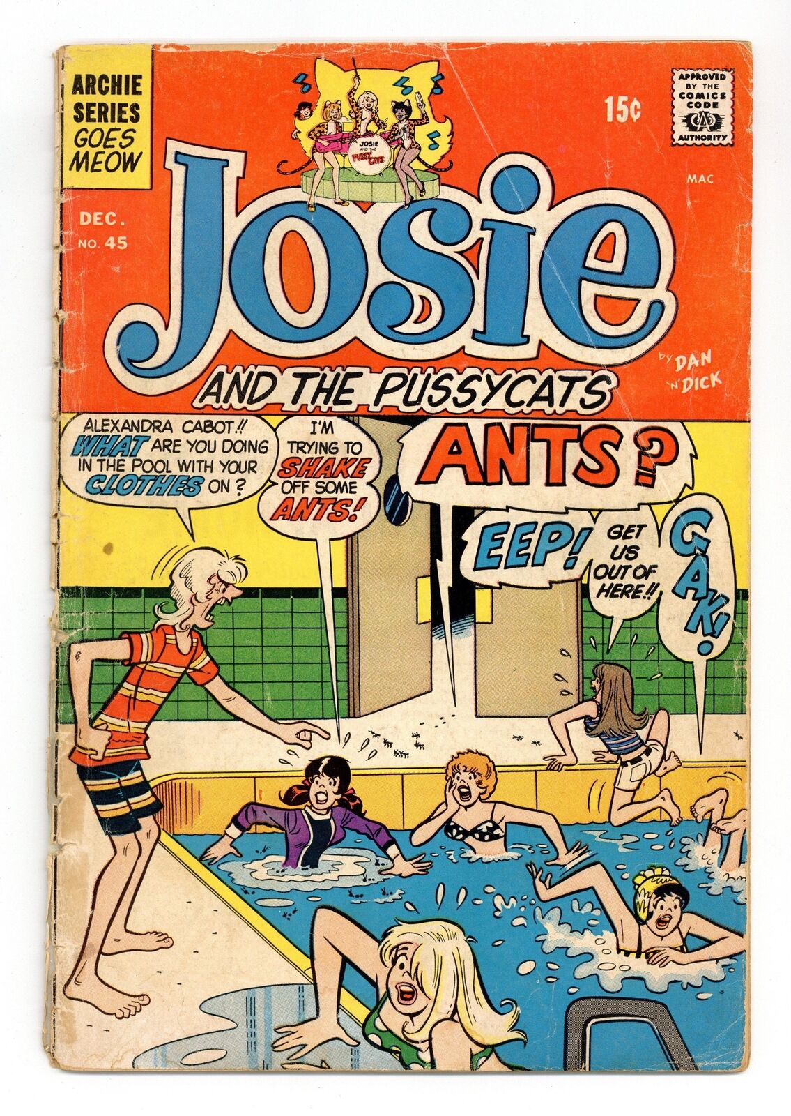 Josie and the Pussycats #45 FR/GD 1.5 1969