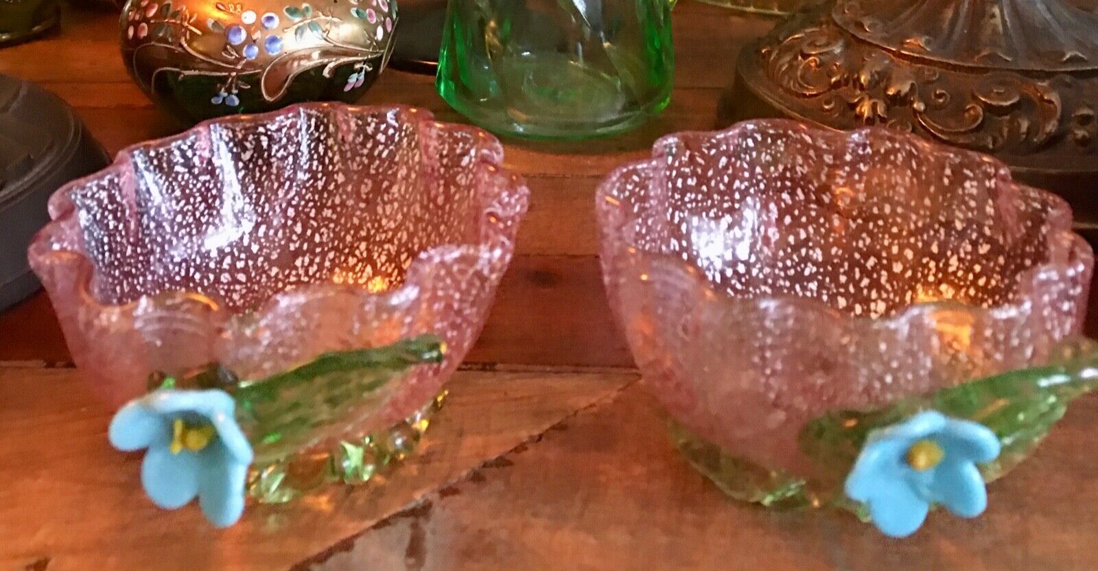 Pair (2) Venetian Glass  Open Salts