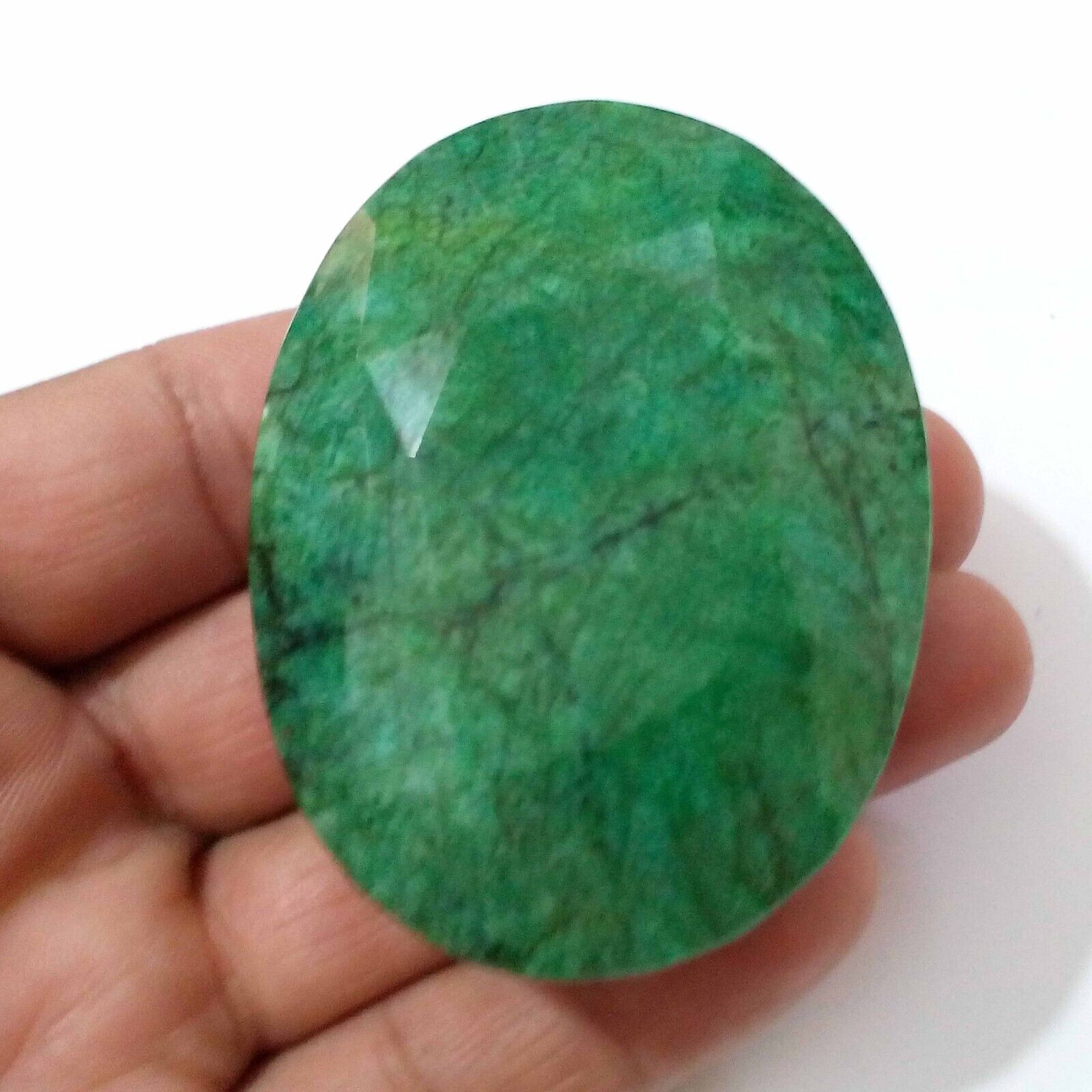 Fabulous Brazilian Green Emerald Faceted Oval Shape 730 Crt Loose Gemstone