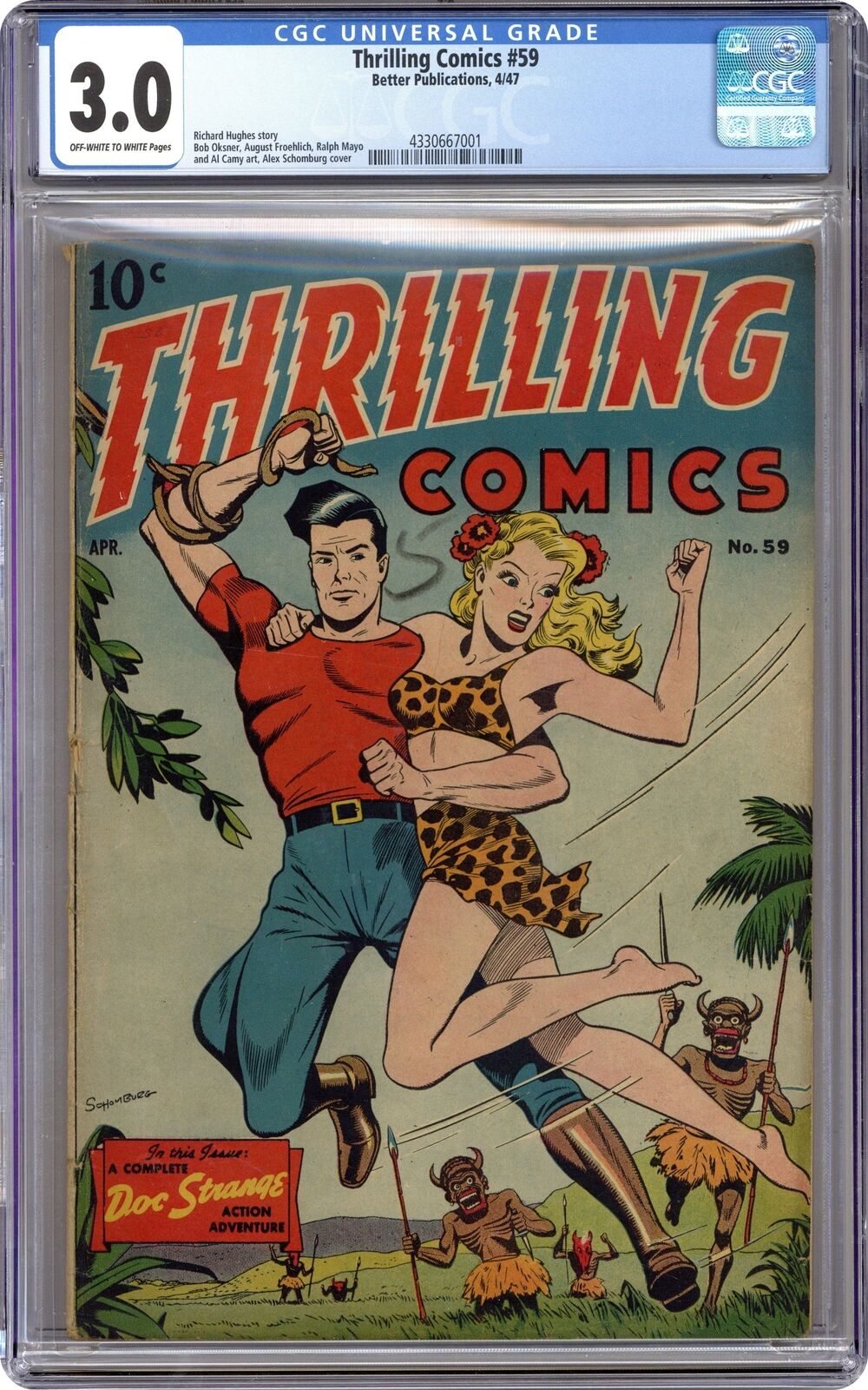 Thrilling Comics #59 CGC 3.0 1947 4330667001