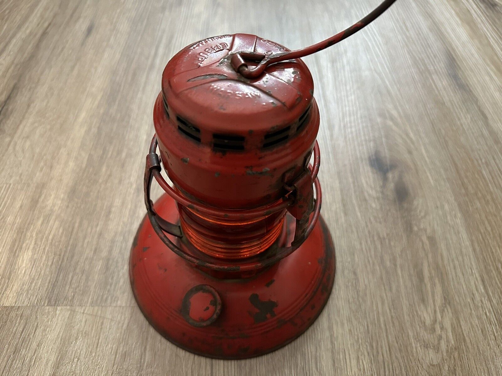 Vintage Embury Traffic Guard Lantern No. 40 Red Globe Bell Systems Warsaw NY USA