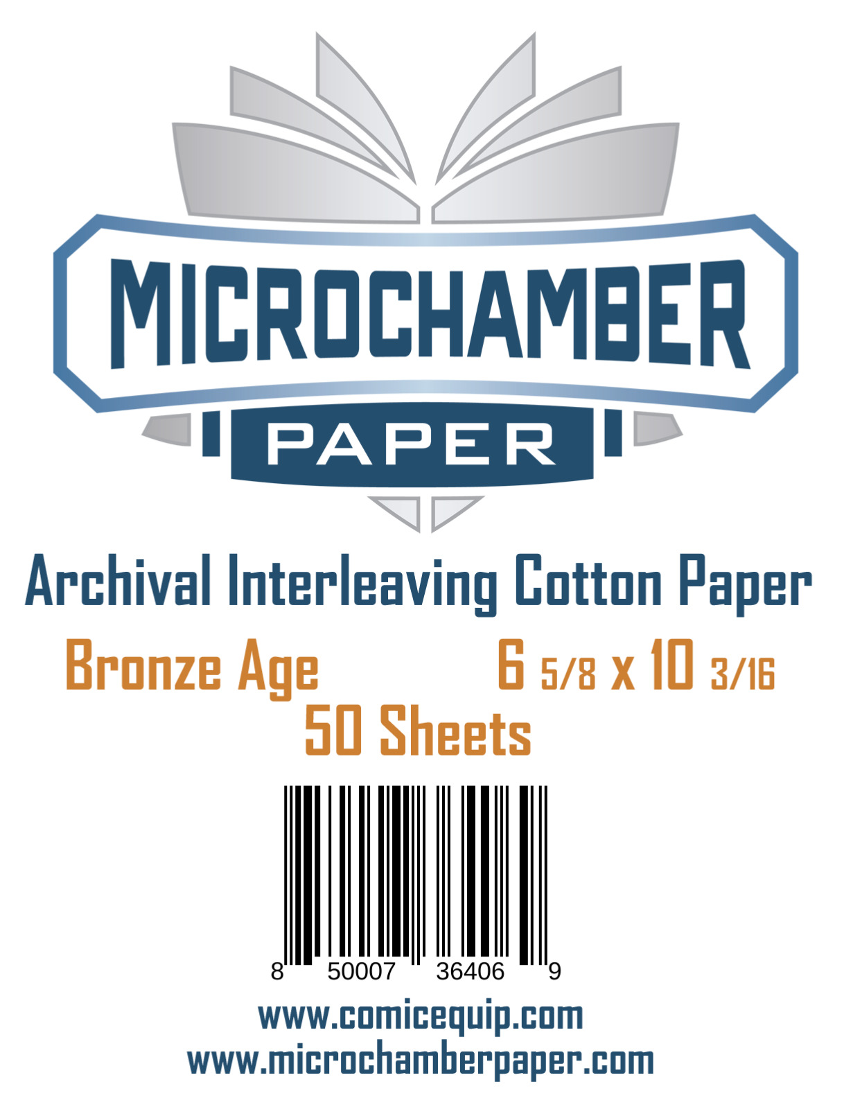 Micro Chamber Paper Bronze Size 50 Sheets 6-5/8\