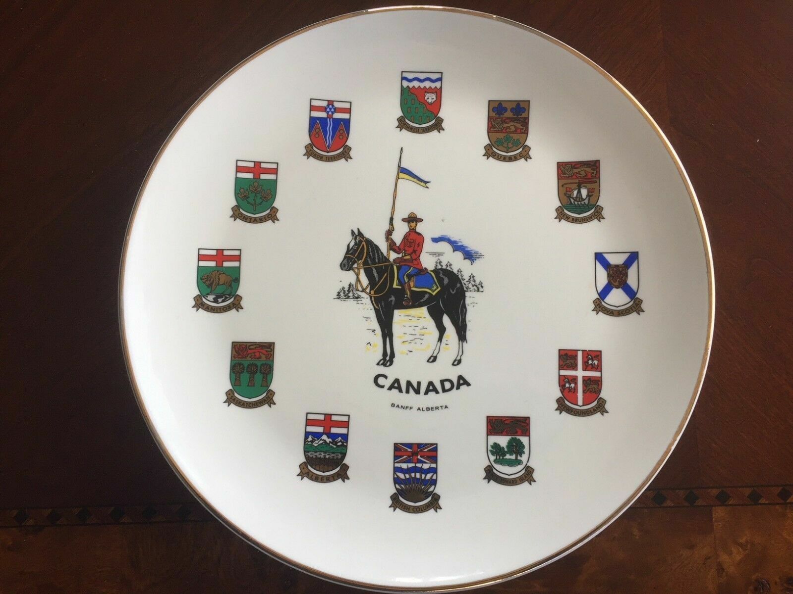 Vintage Canadian Provinces and Territories  collectible plate