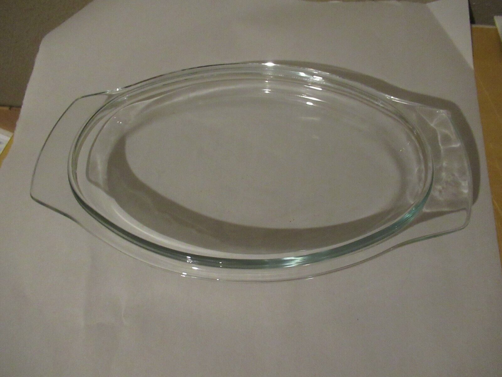 Clear Glass Replacement Lid w Tab Handles