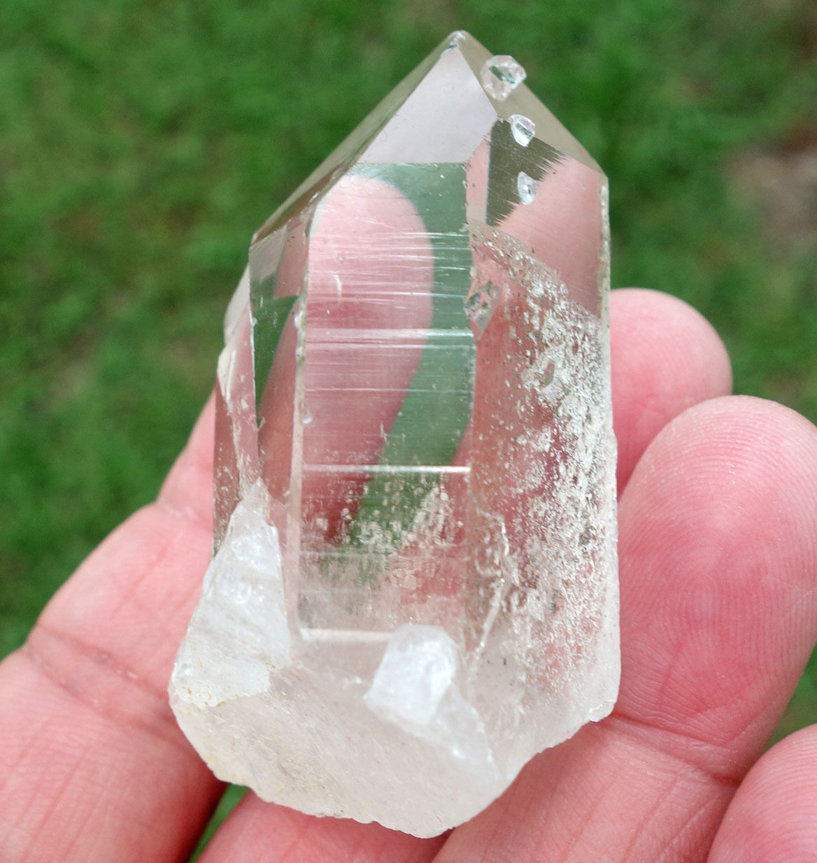 Rare Brazil CORINTO Mine CLEAR Quartz Natural Crystal Point Indent Key For Sale