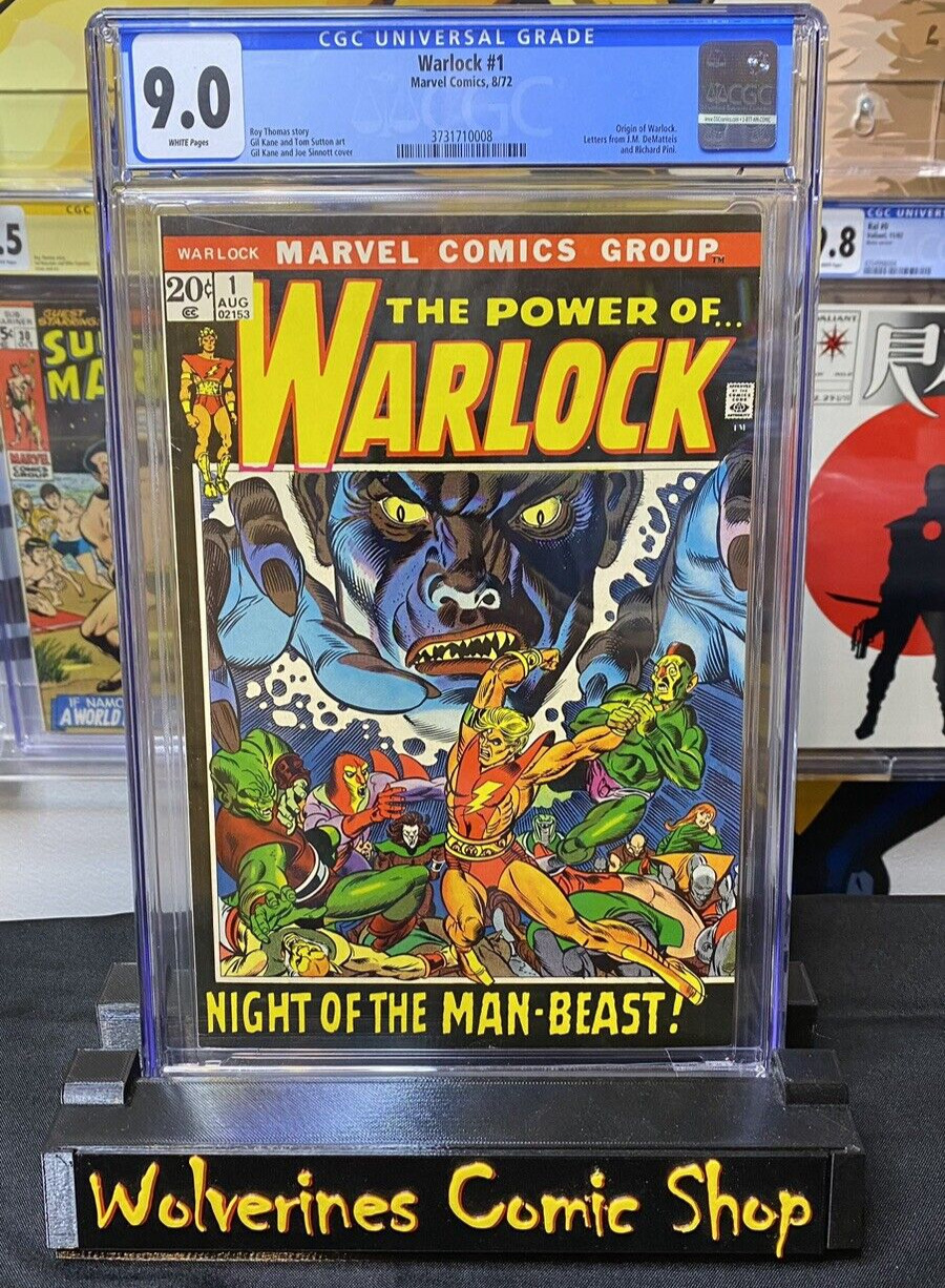 The POWER OF WARLOCK #1 1972 Marvel MCU 1st series Origin Soul Stone CGC 9.0