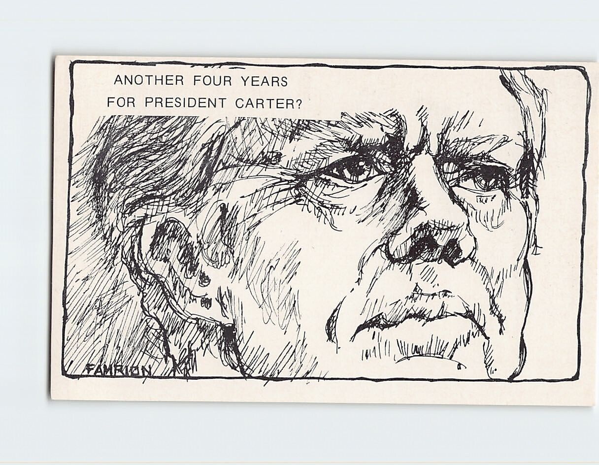 Postcard Another Four Years For President Carter? with Art Print
