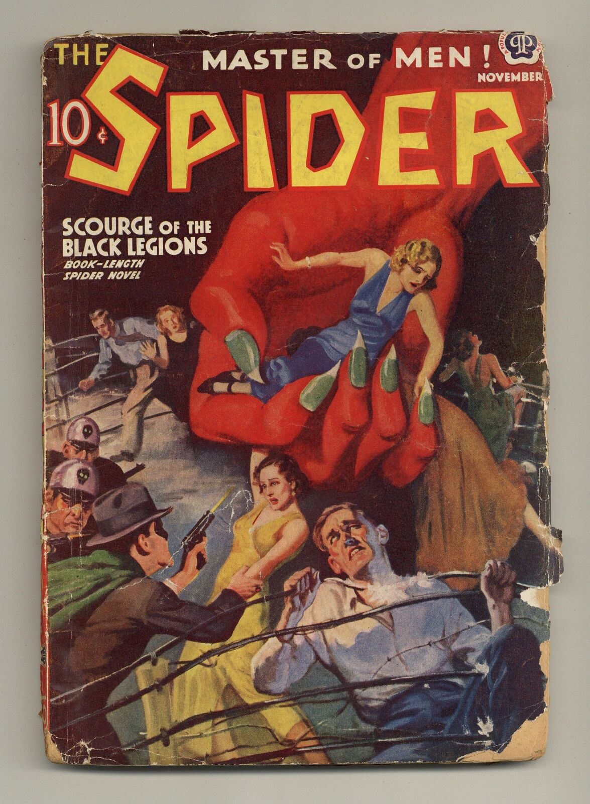 Spider Pulp Nov 1938 Vol. 16 #2 GD 2.0 RESTORED