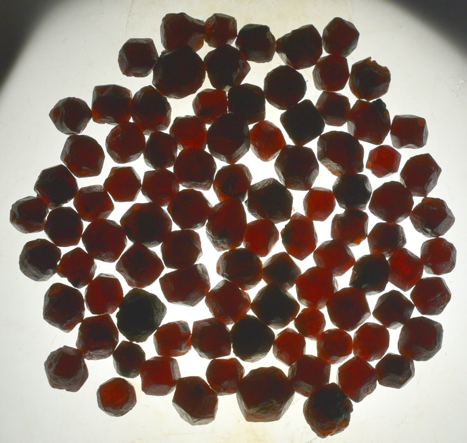 500GM Full Terminated Natural Red Almandine Garnet Crystals Lot From Afghanistan